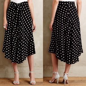 Anthropologie Polka dot Midi Skirt